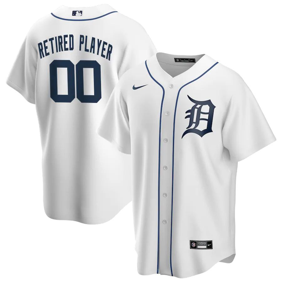 Cheap Mens Detroit Tigers Nike White Home Pick-A-Player Retired Roster Replica MLB Jerseys